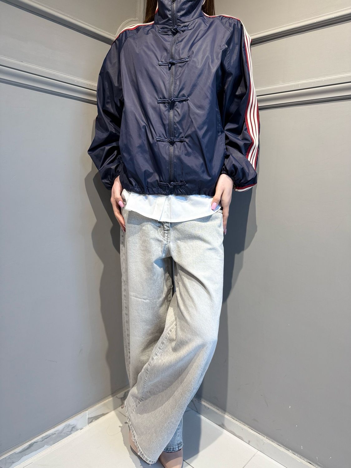 TENSIONE IN - bomber bande 38736 blu