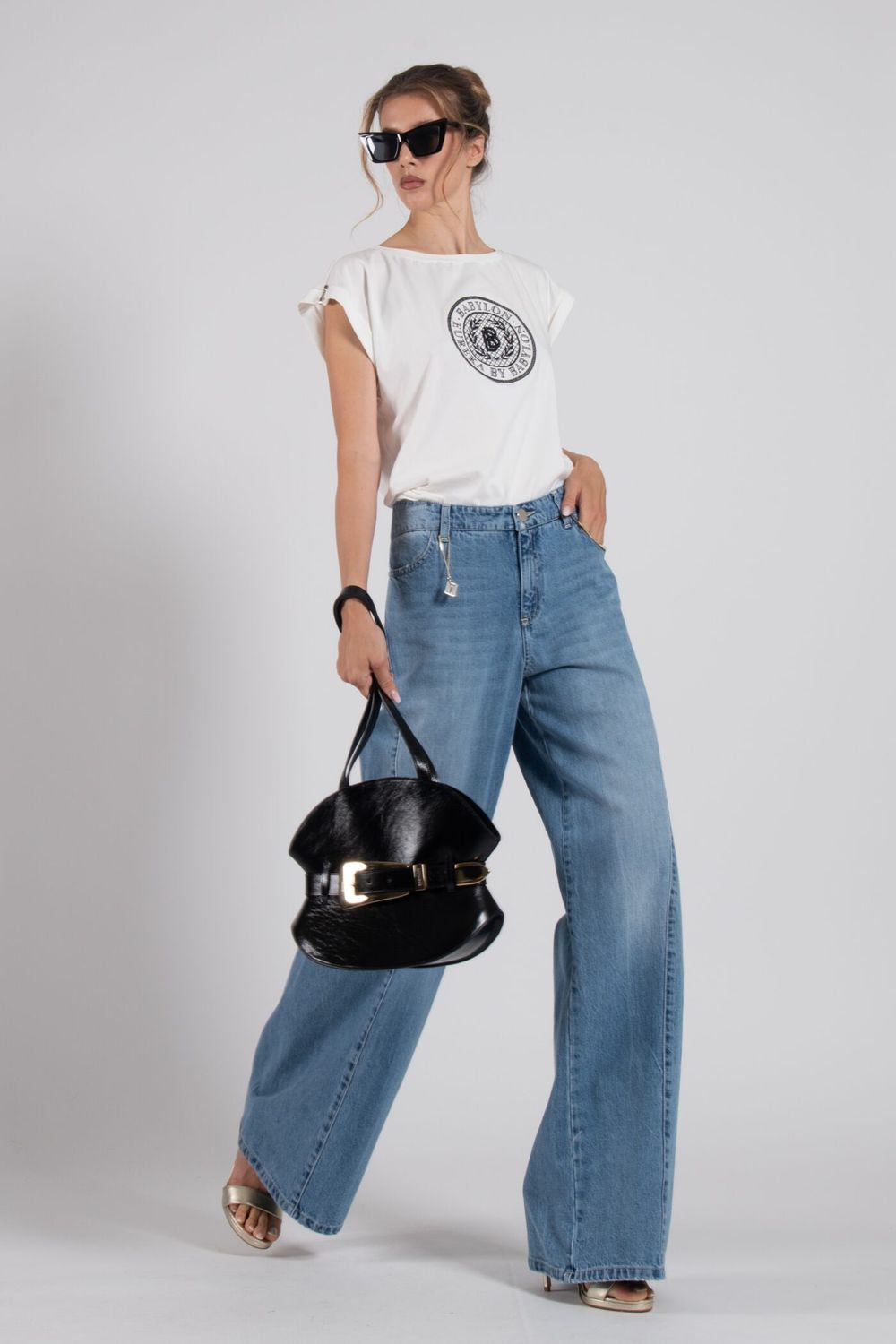 BABYLON - SKUWEBJR01 PANTALONI IN DENIM OVER