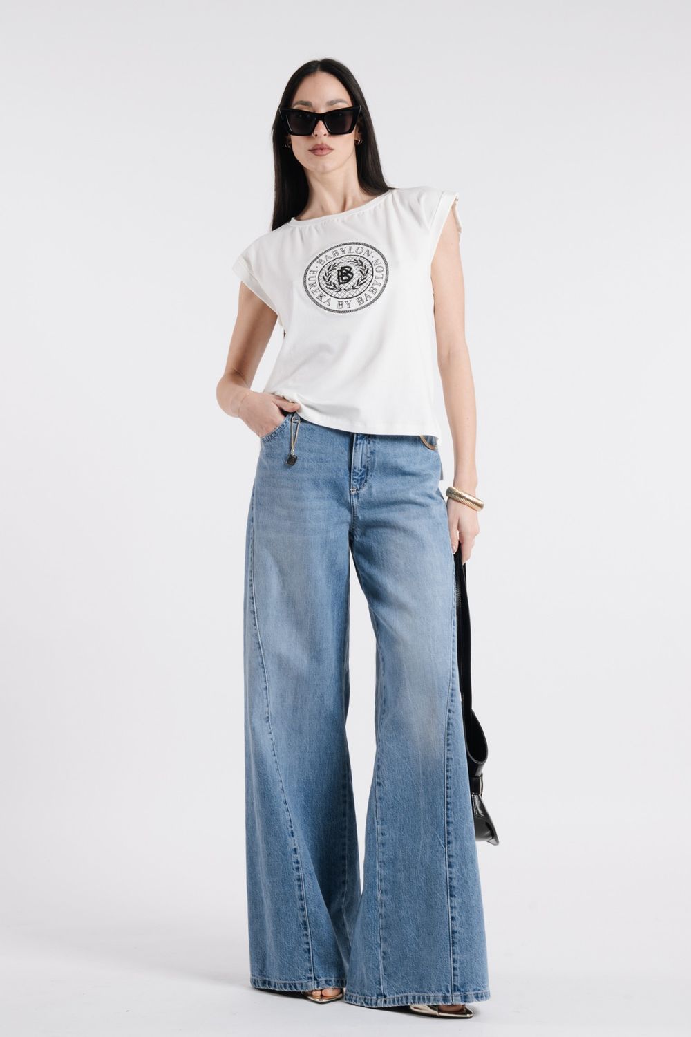 BABYLON - SKUWEBJR01 PANTALONI IN DENIM OVER