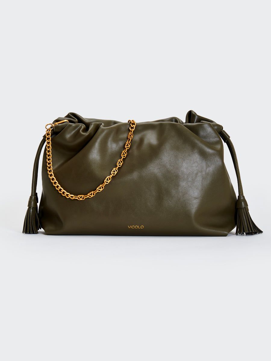 VICOLO - Borsa Tassel XSB0034 NEW IN Militare