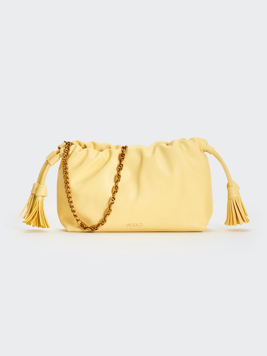 VICOLO - Borsa Tassel Small XAB0035 NEW IN Giallo Pulcino