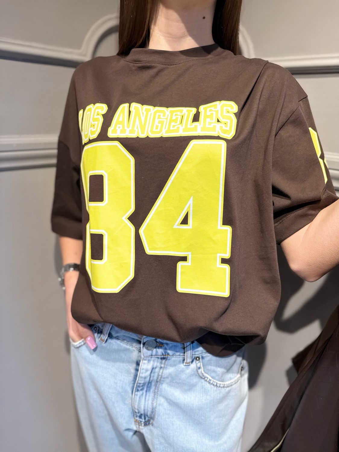 MOTEL - t-shirt over 34 26M4337 moro