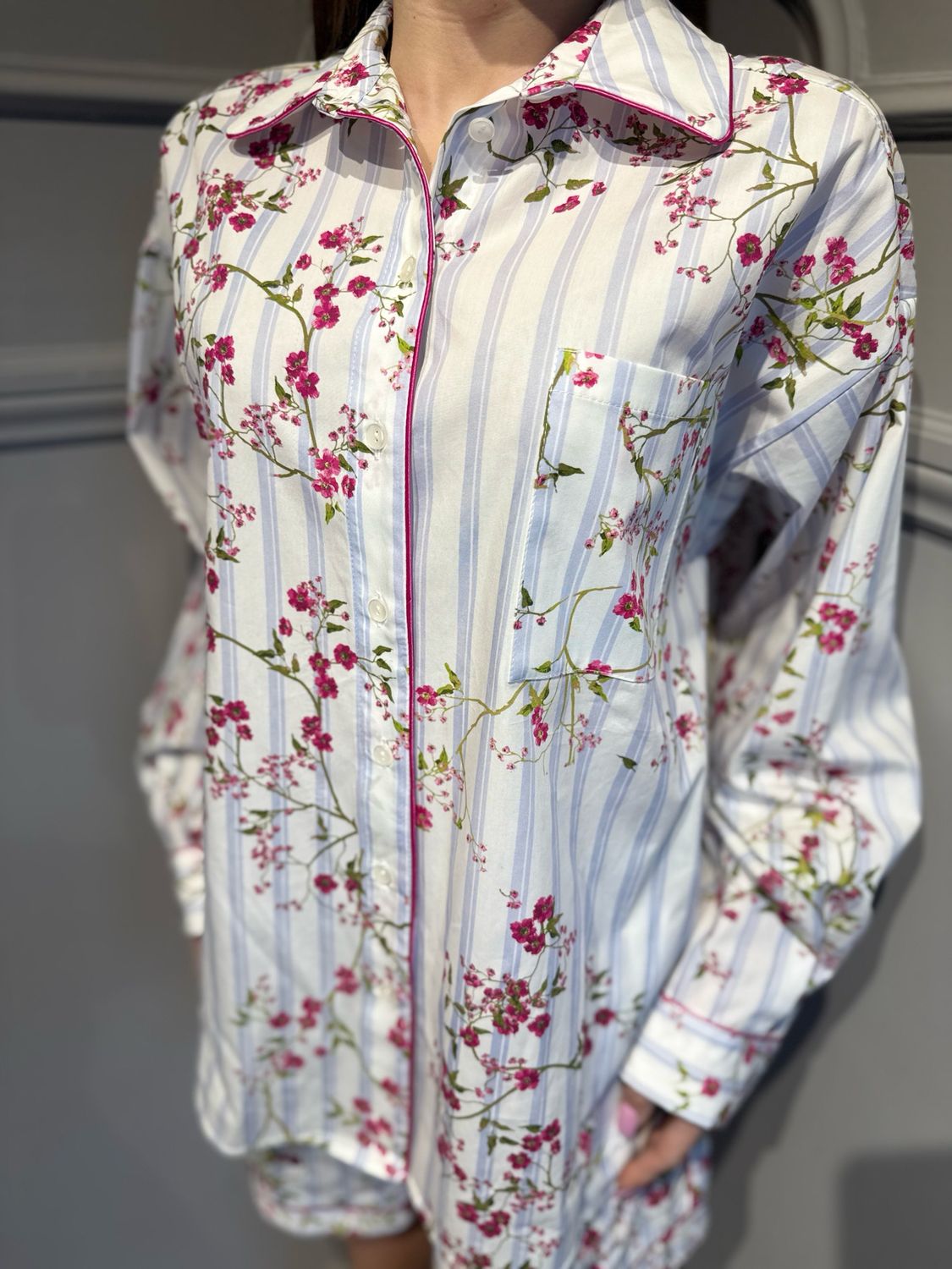 MOTEL - camicia in popeline di cotone con profili  S26C088 variante unica