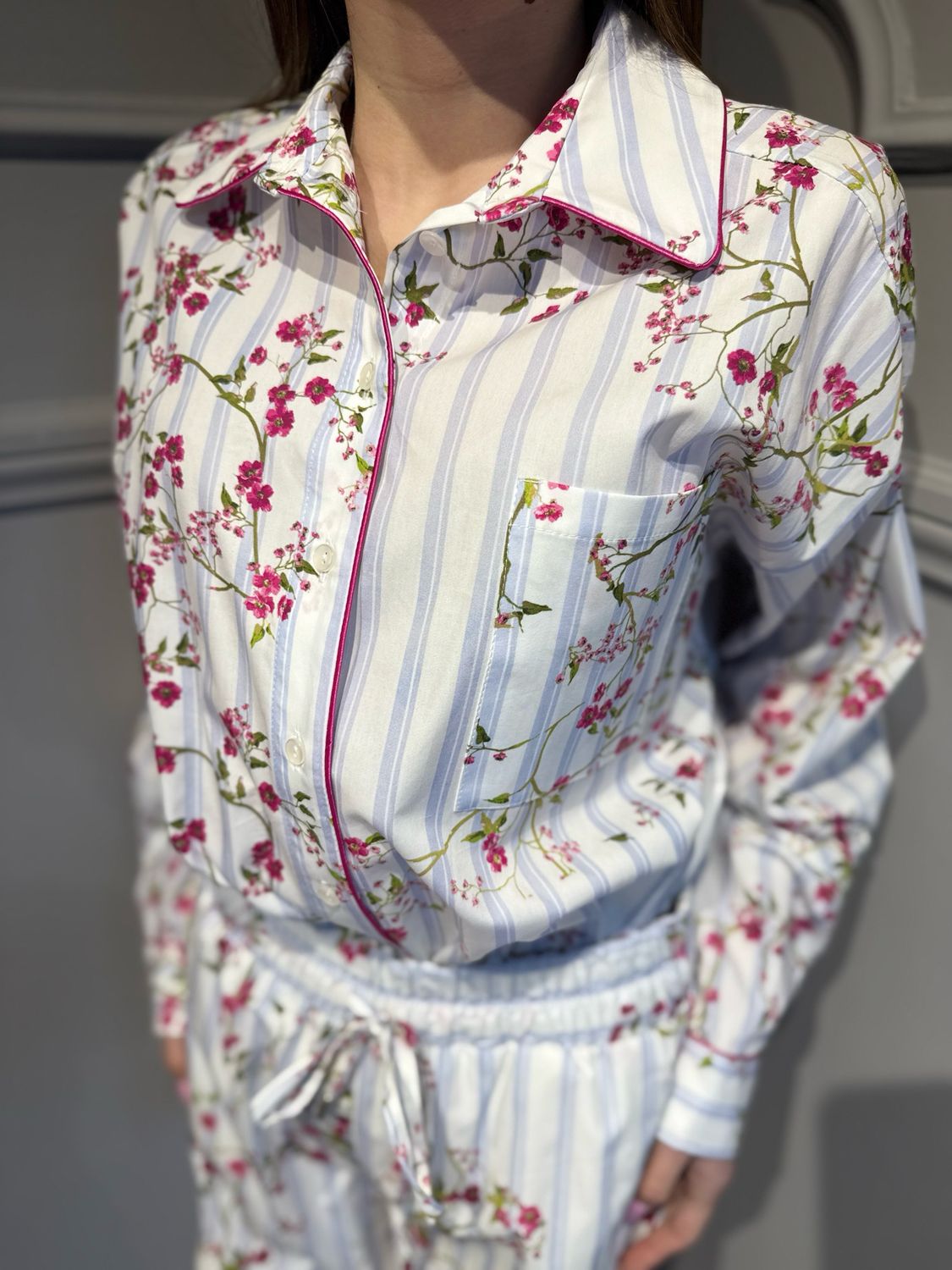 MOTEL - camicia in popeline di cotone con profili  S26C088 variante unica