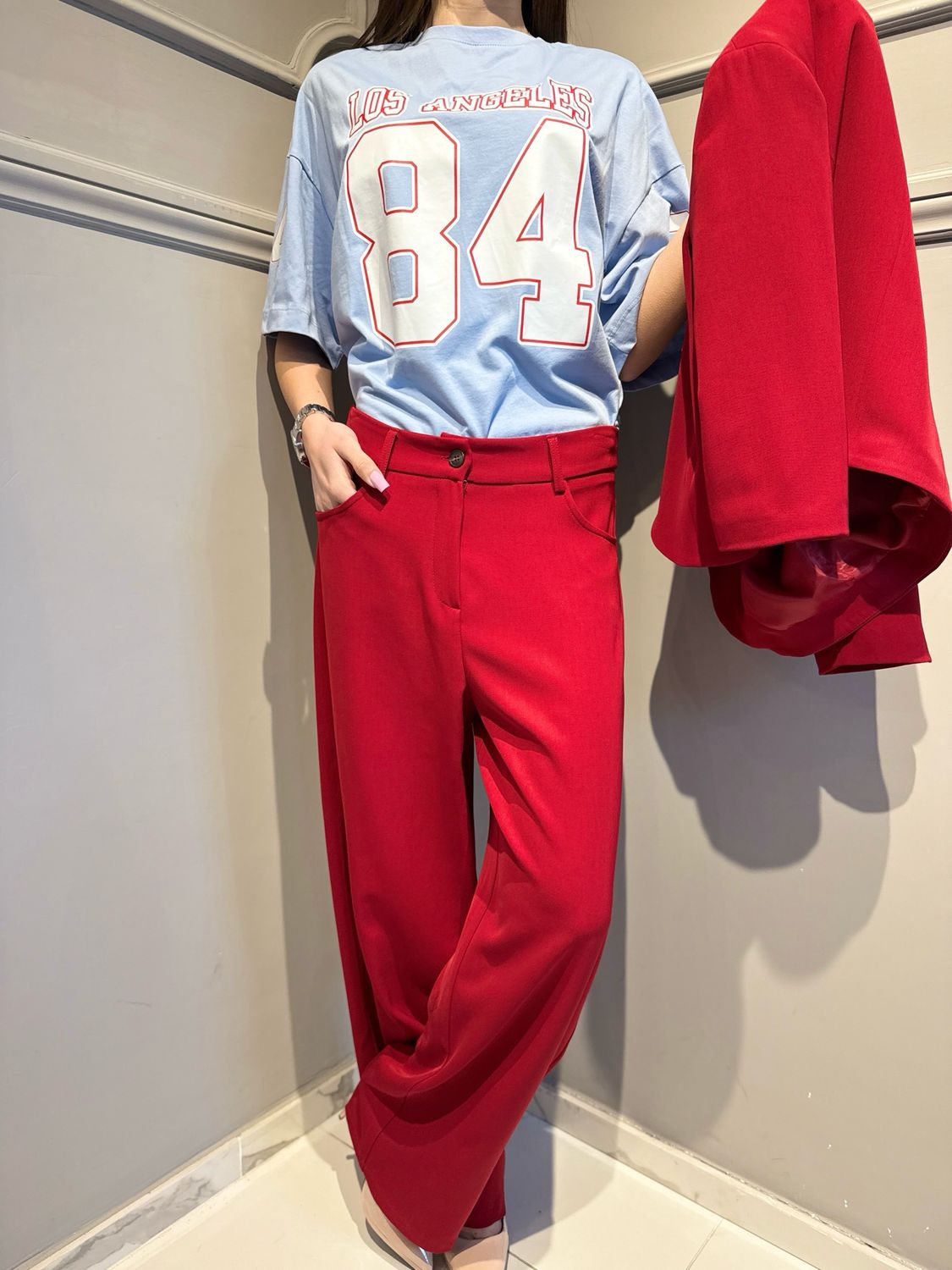TENSIONE IN - pantalone Baloon 26P4184 rosso
