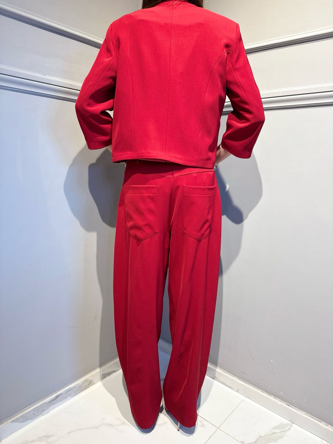 TENSIONE IN - giacca collo coreana 26B4185 rosso