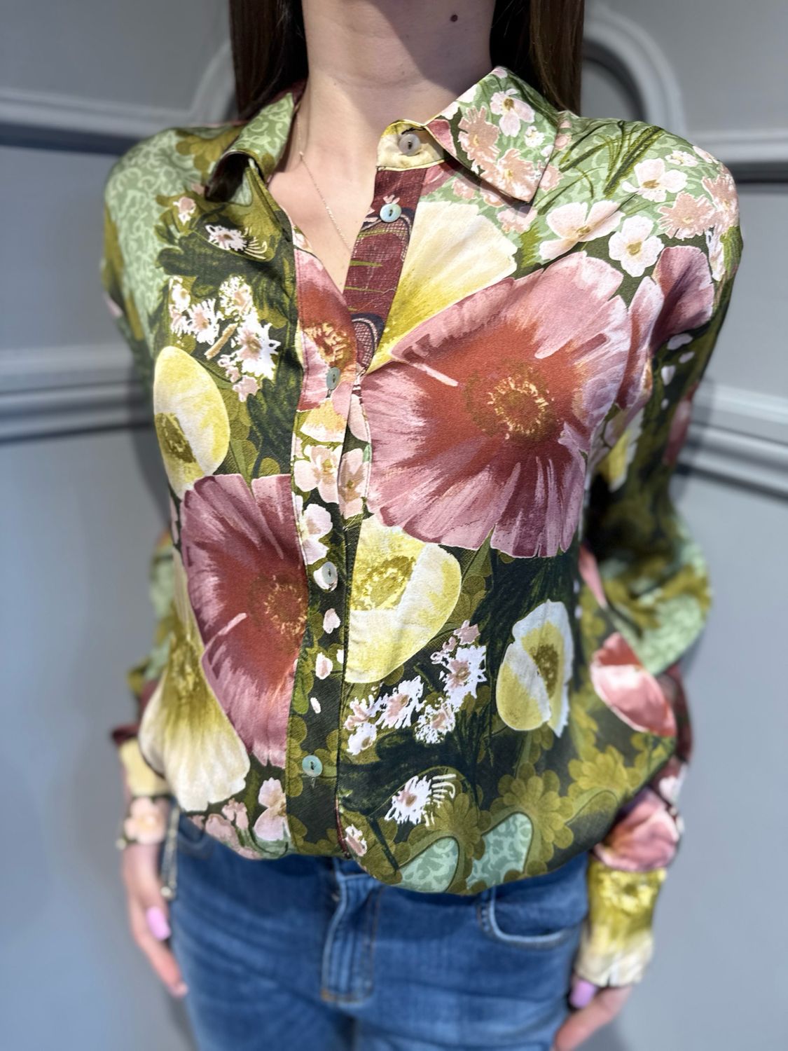 MOTEL - camicia a fantasia in pura viscosa PE262100 variante unica