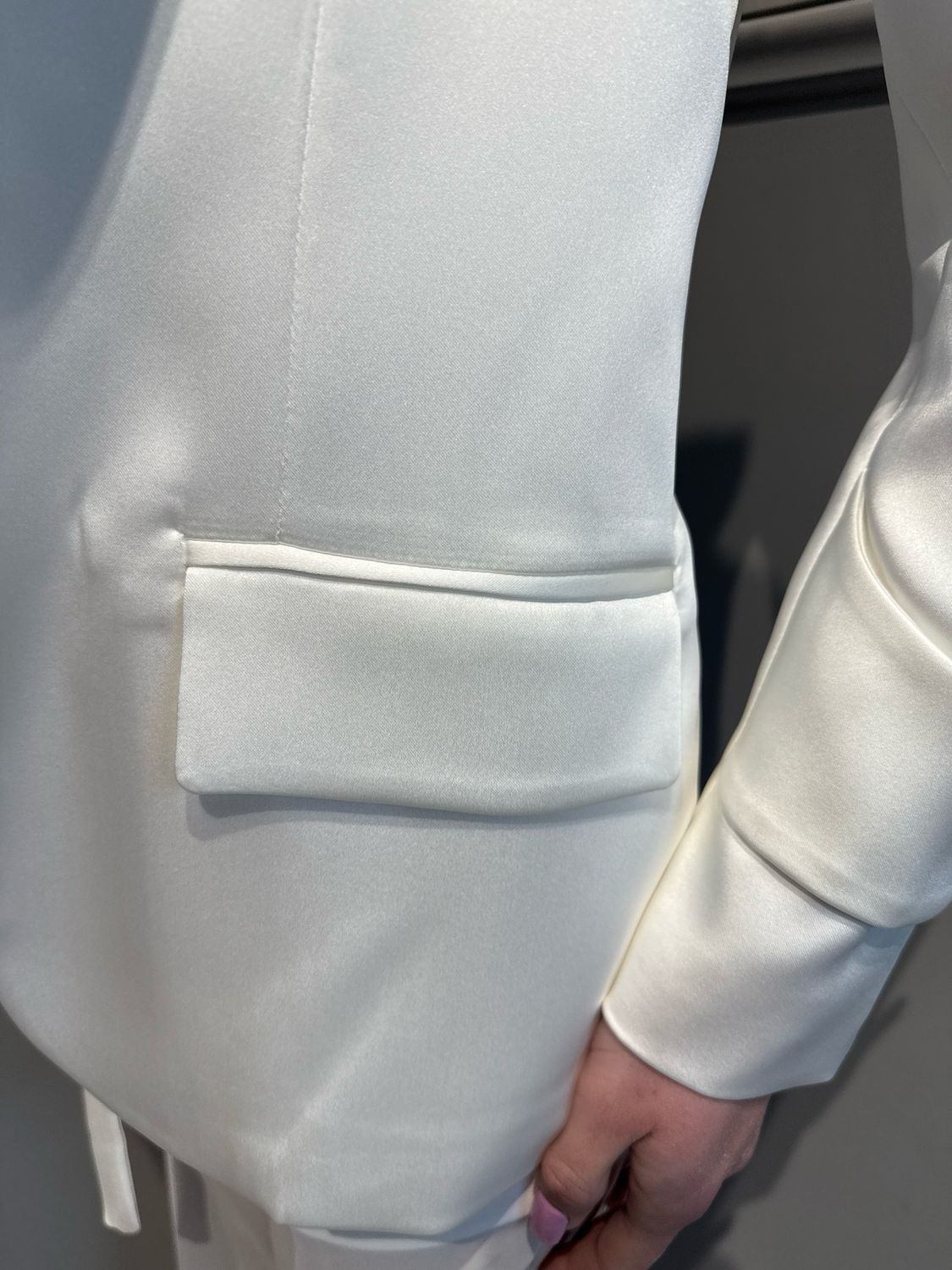 BABYLON - giacca in raso e WE 00232 bianco