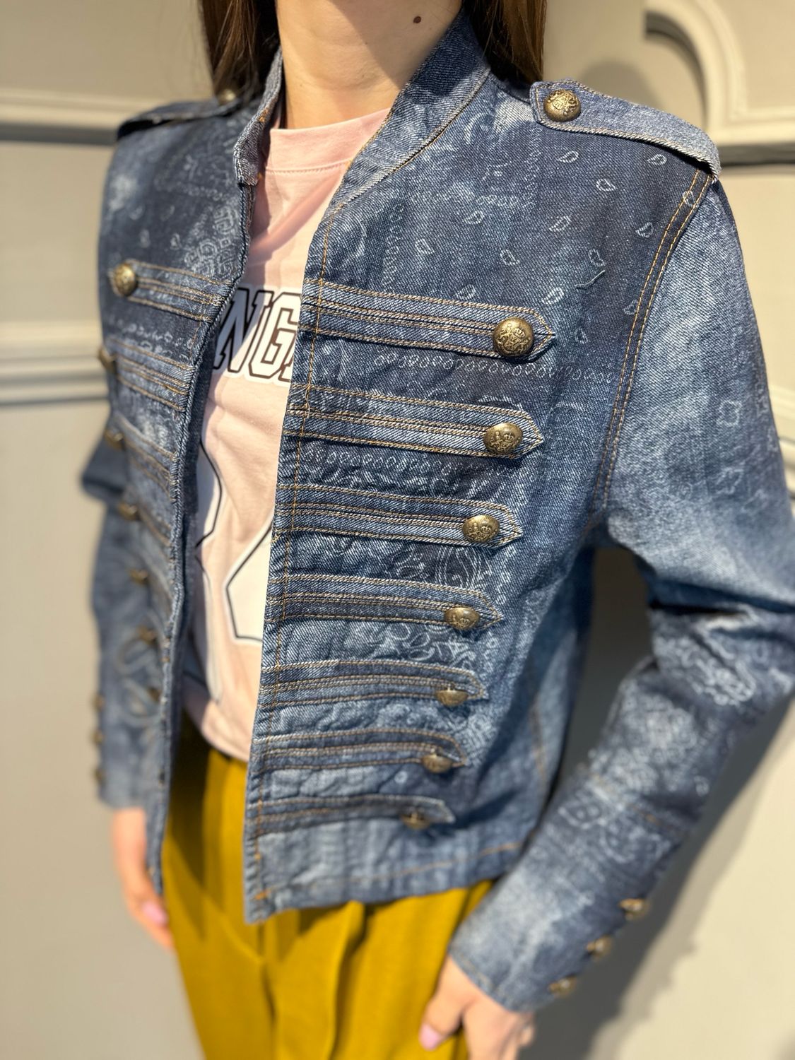 MOTEL - giacca in jeans modello Napoleone 38920G