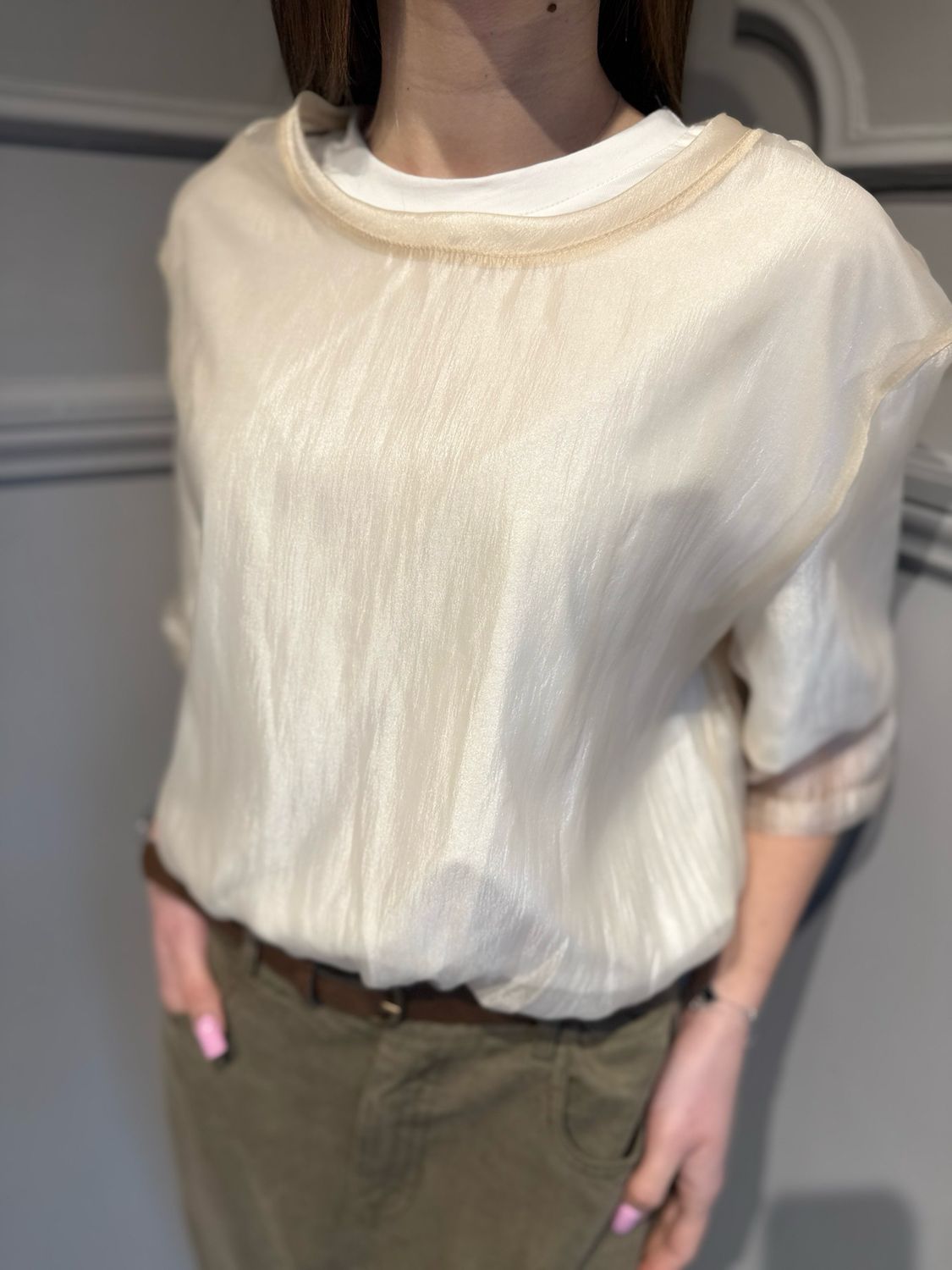 TENSIONE IN - blusa PE260099 panna