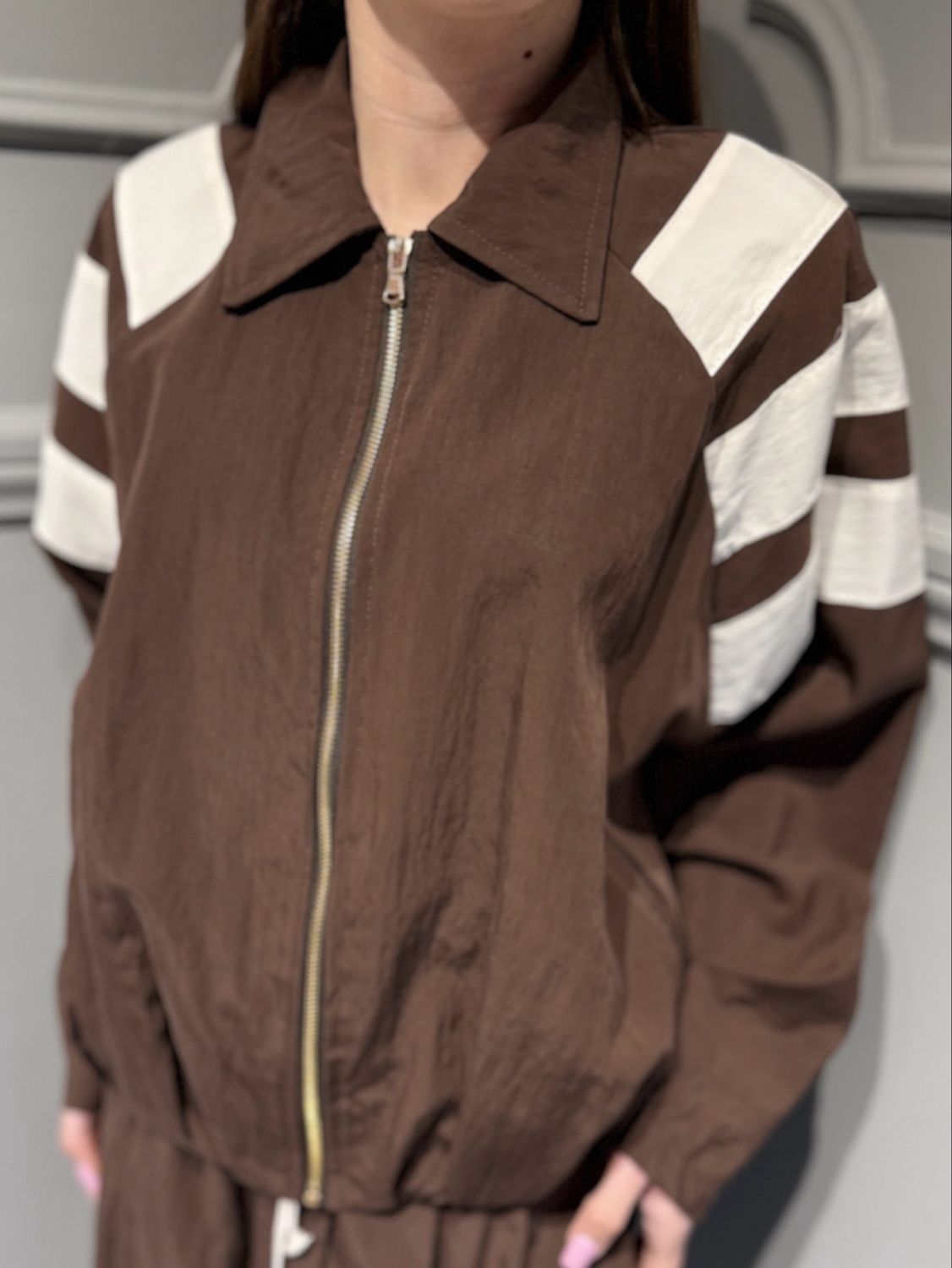 VICOLO - bomber in cotone TAB1740 moro/burro