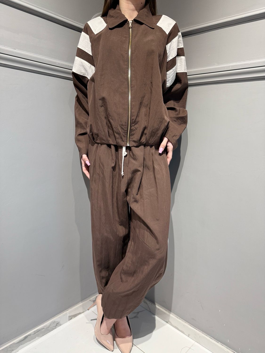 VICOLO - bomber in cotone TAB1740 moro/burro