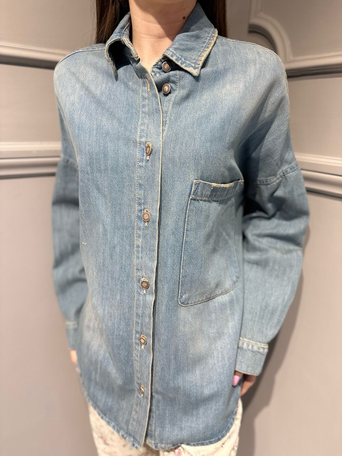 TENSIONE IN - camicia giacca in denim DAISY-AMX-SS26CAMP