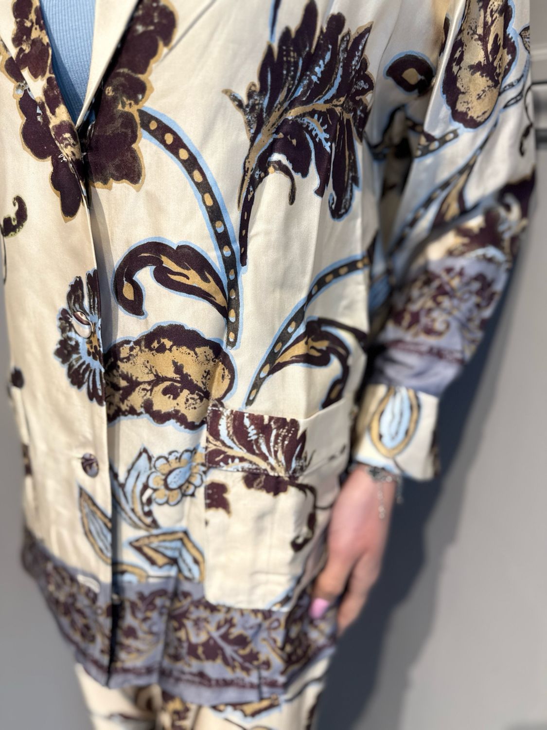 MOTEL - giacca camicia in viscosa fantasia PE267035 variante unica