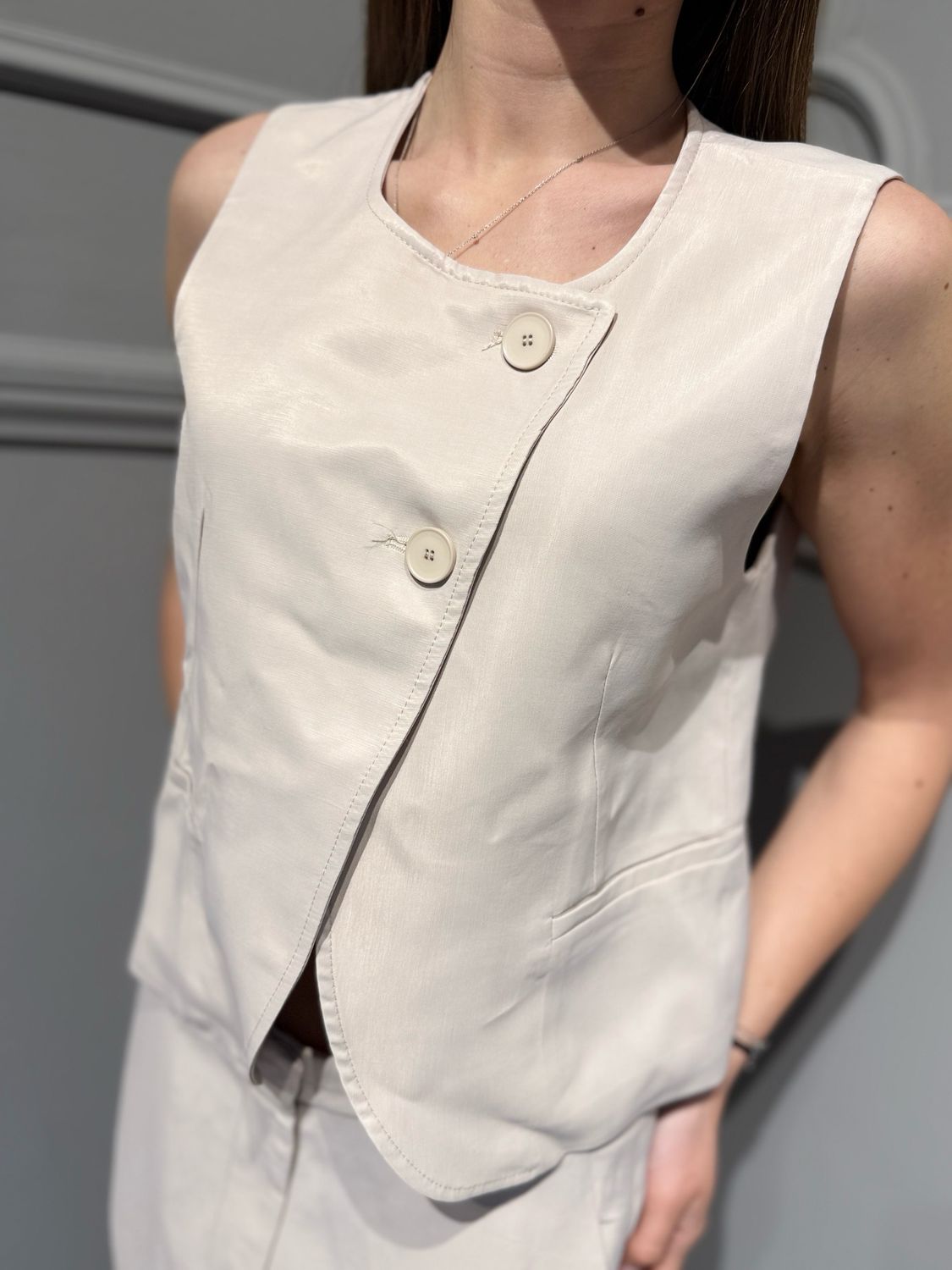 MOTEL - gilet S26JA95 sabbia