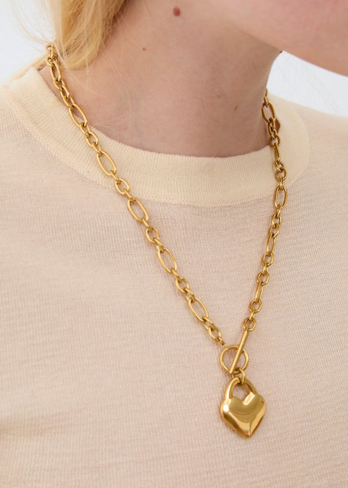 NALì - COLLANA CHAIN CON CIONDOLO CUORE PWCL0016 - Oro