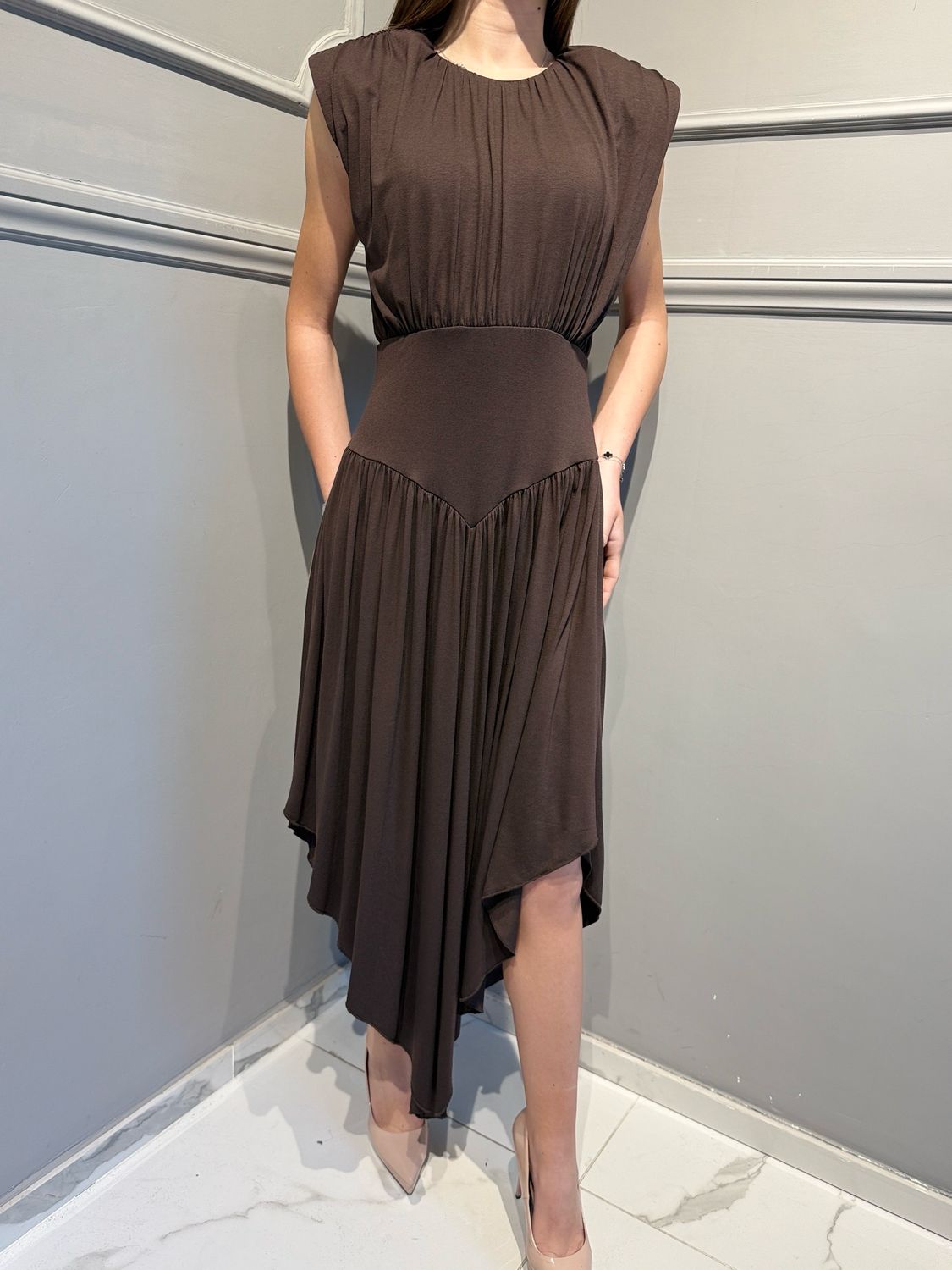 TENSIONE IN - abito in jersey elasticizzato 39199 Moro
