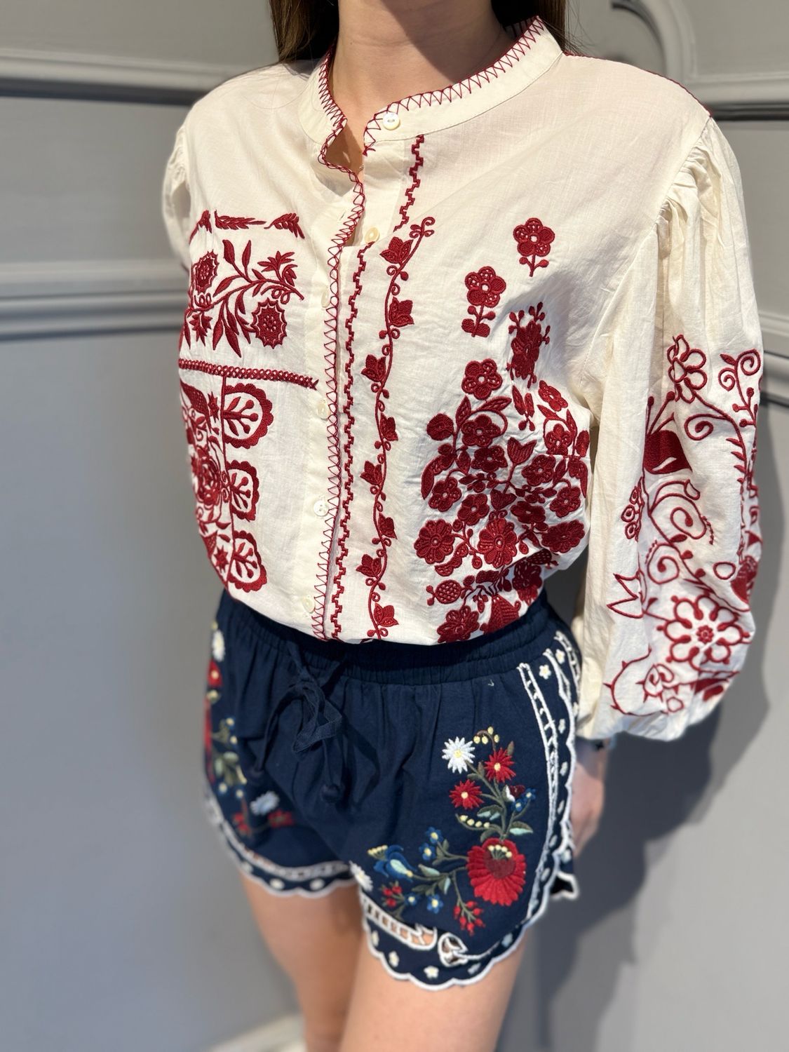 TENSIONE IN - camicia con ricami 38509 India
