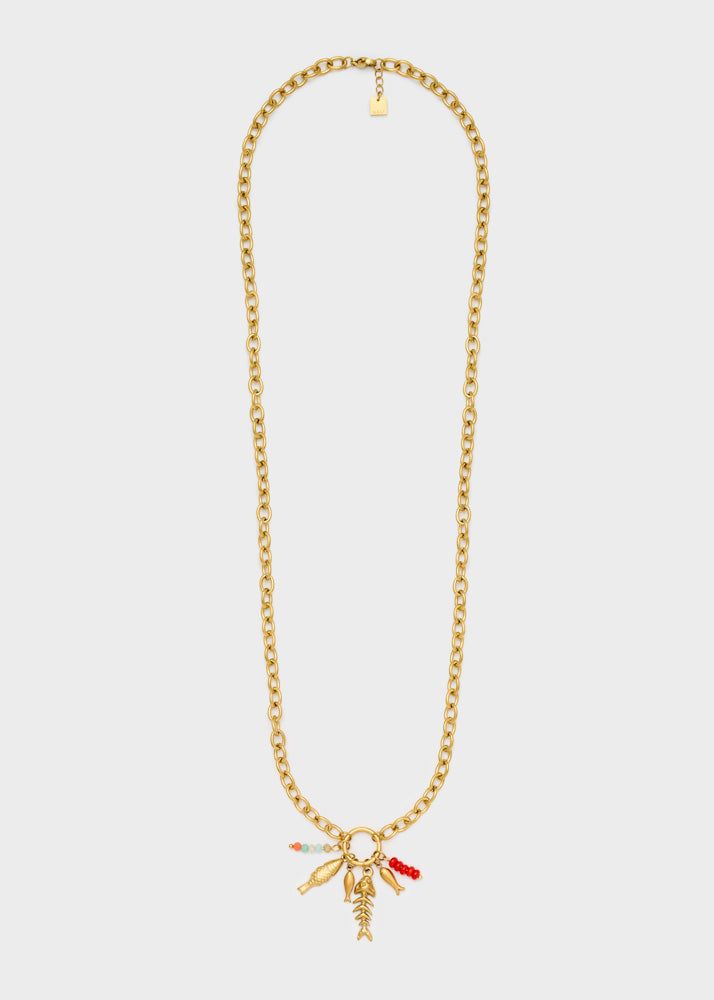 NALì - COLLANA CHAIN LITTLE FISH ACC.INOS. EMCL1189 - ORO