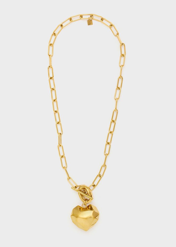 NALì - COLLANA CATENA+CUORE CHUNKY ACC.INO SFCL0036 - ORO