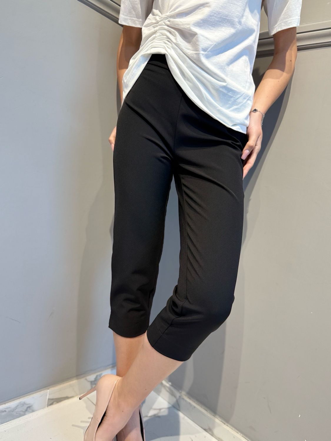 VICOLO - pantalone a pinocchietto TAB2012 nero