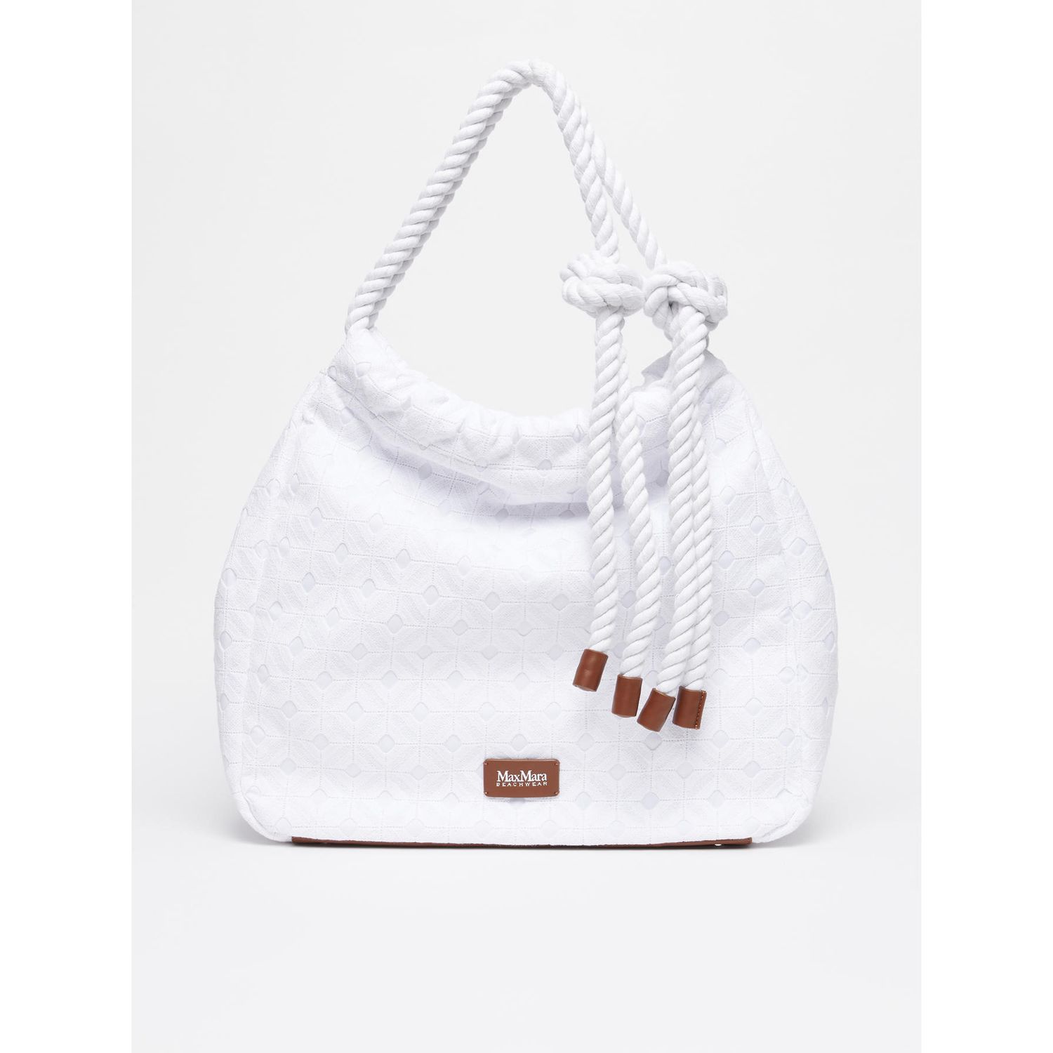 MM MAX MARA - BORSA in cotone BCHARTE bianco