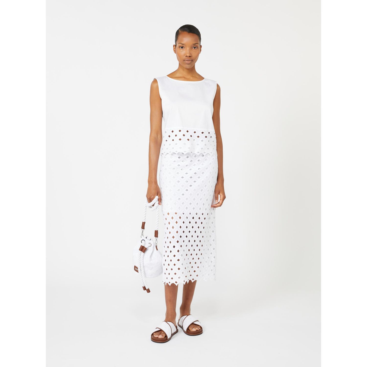 MM MAX MARA - TOP CANOTTIERA BCHMAGGIO BIANCO