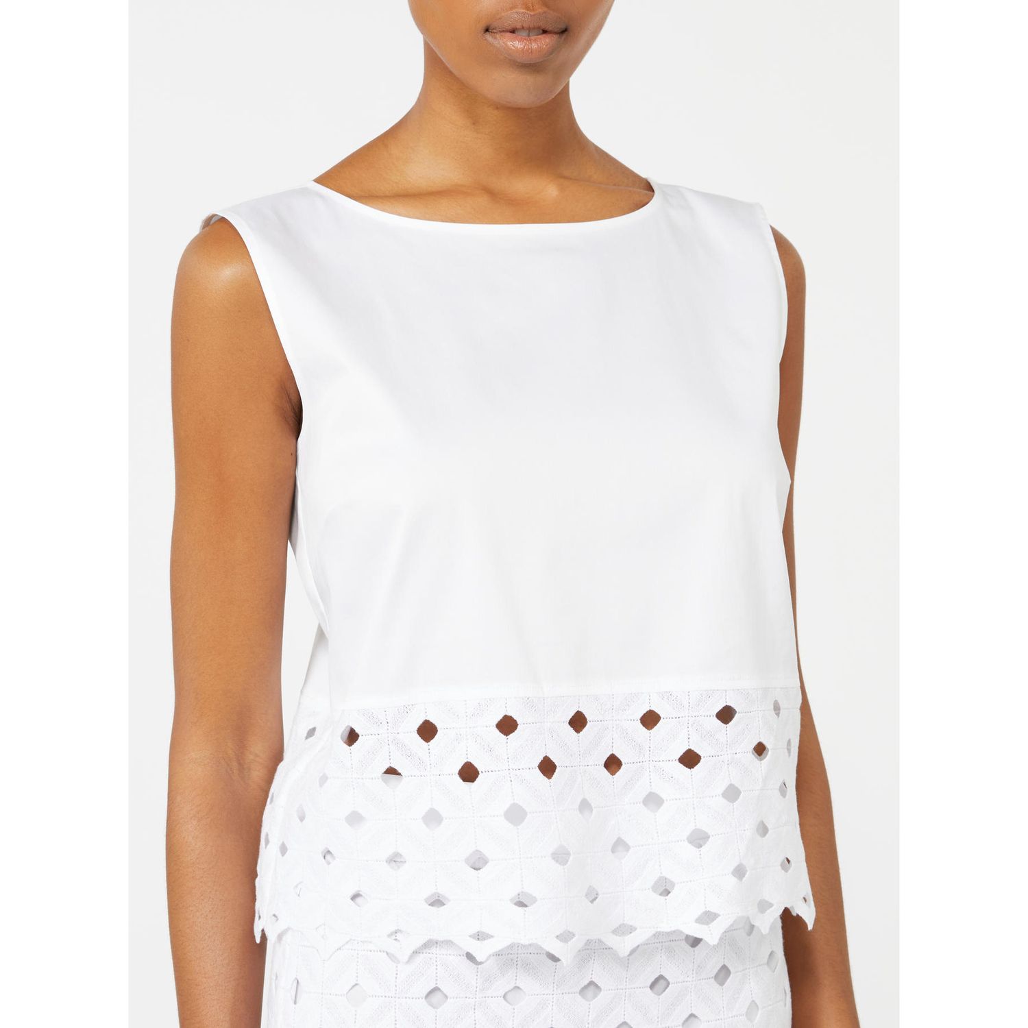 MM MAX MARA - TOP CANOTTIERA BCHMAGGIO BIANCO
