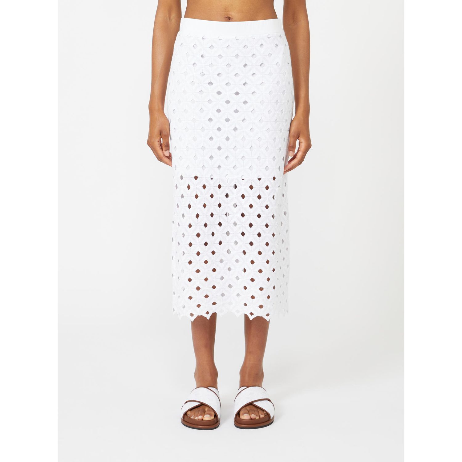 MM MAX MARA - GONNA macramé BCHZORRO bianco