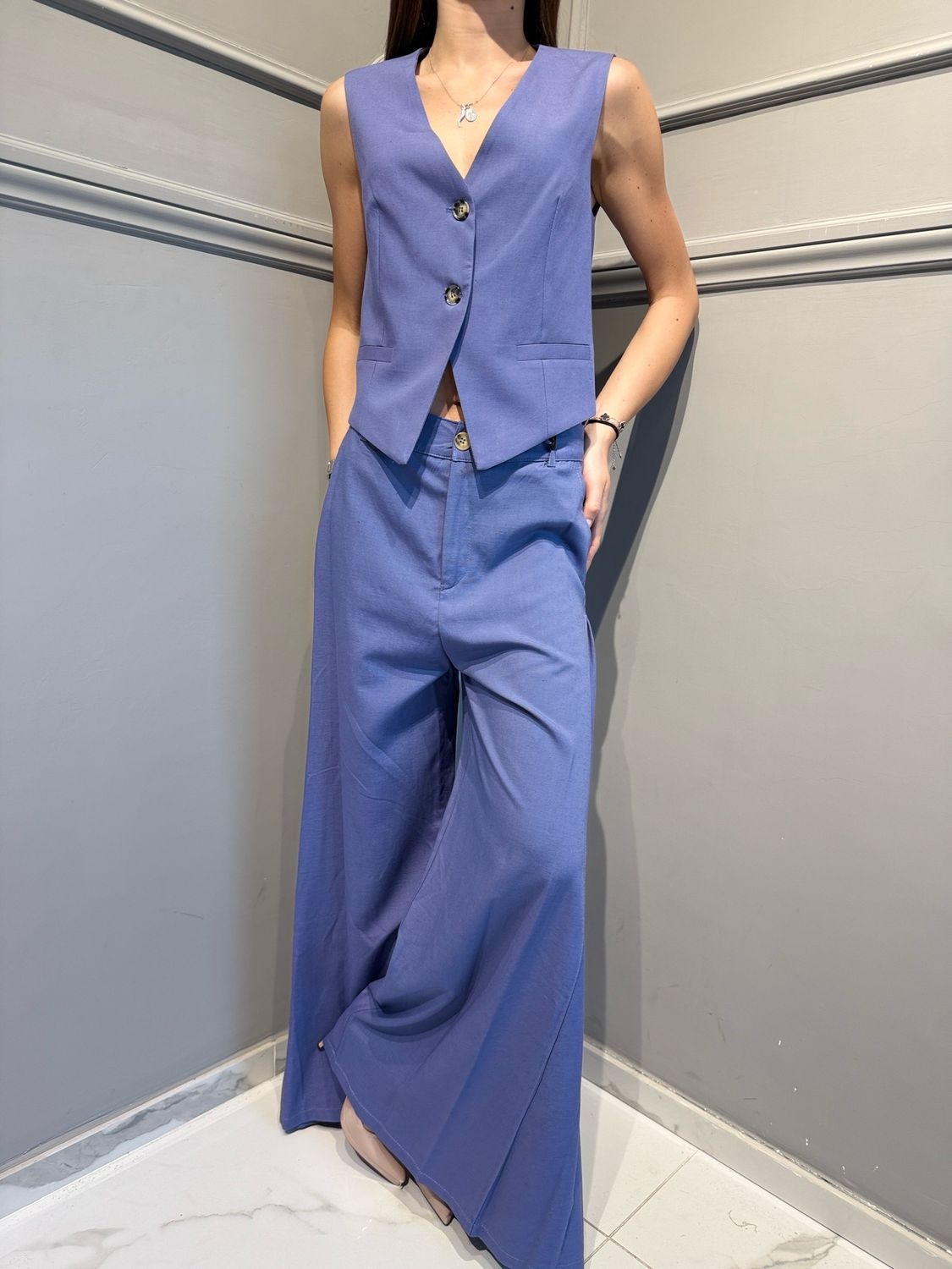 VICOLO - gilet TAB1625 indaco