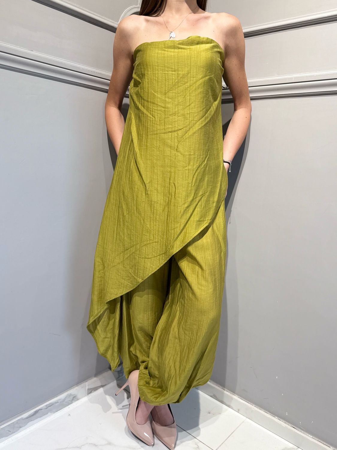 VICOLO - blusa taglio laterale TAB2258 olio
