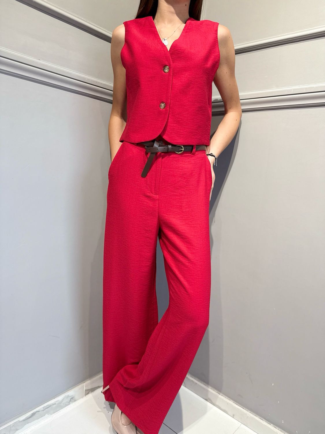 HAVE ONE - gilet LIA-Q044 ciliegia