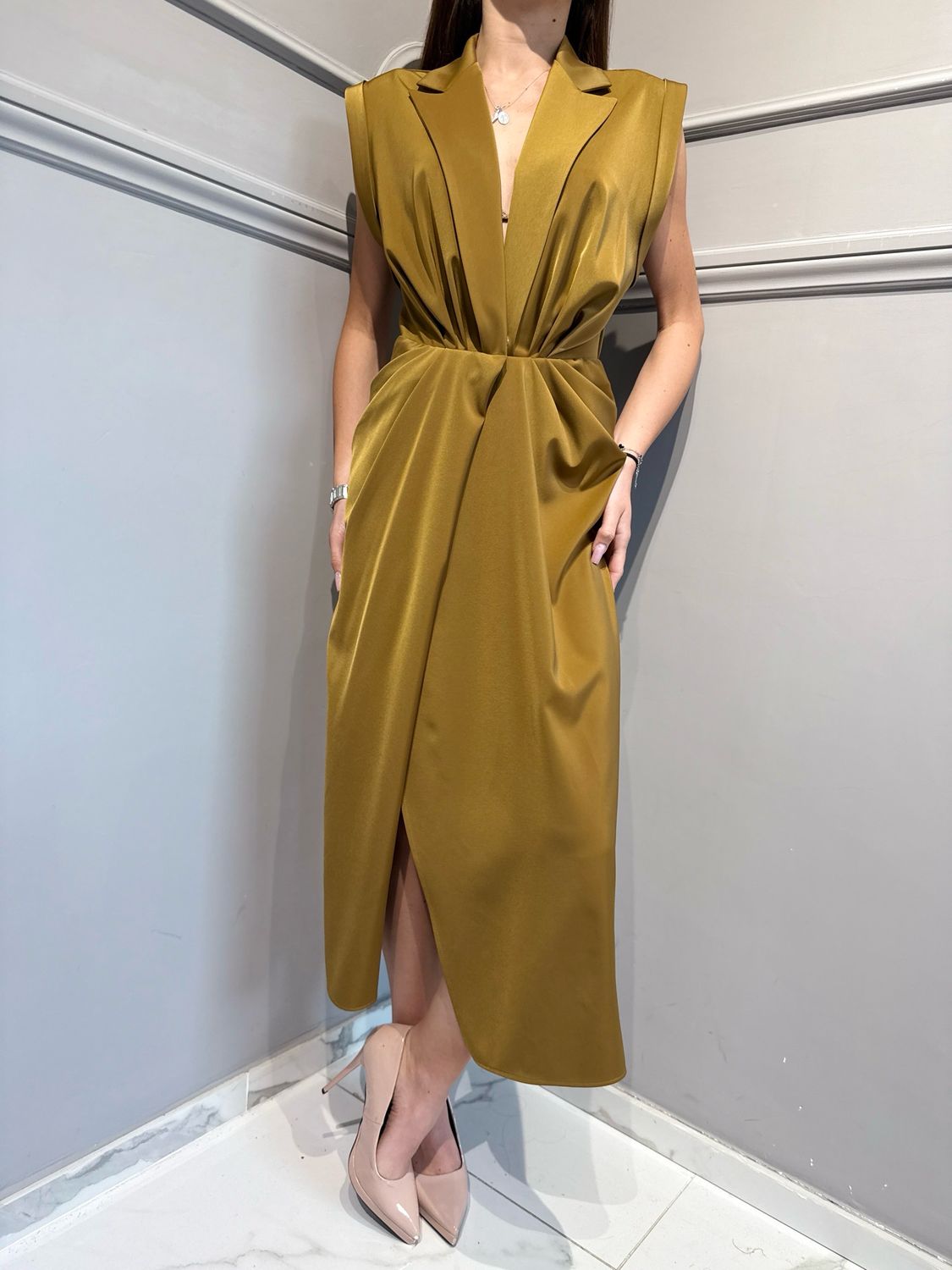 SILENCE LIMITED - EVELINE DRESS Abito con drappeggio AB4341
