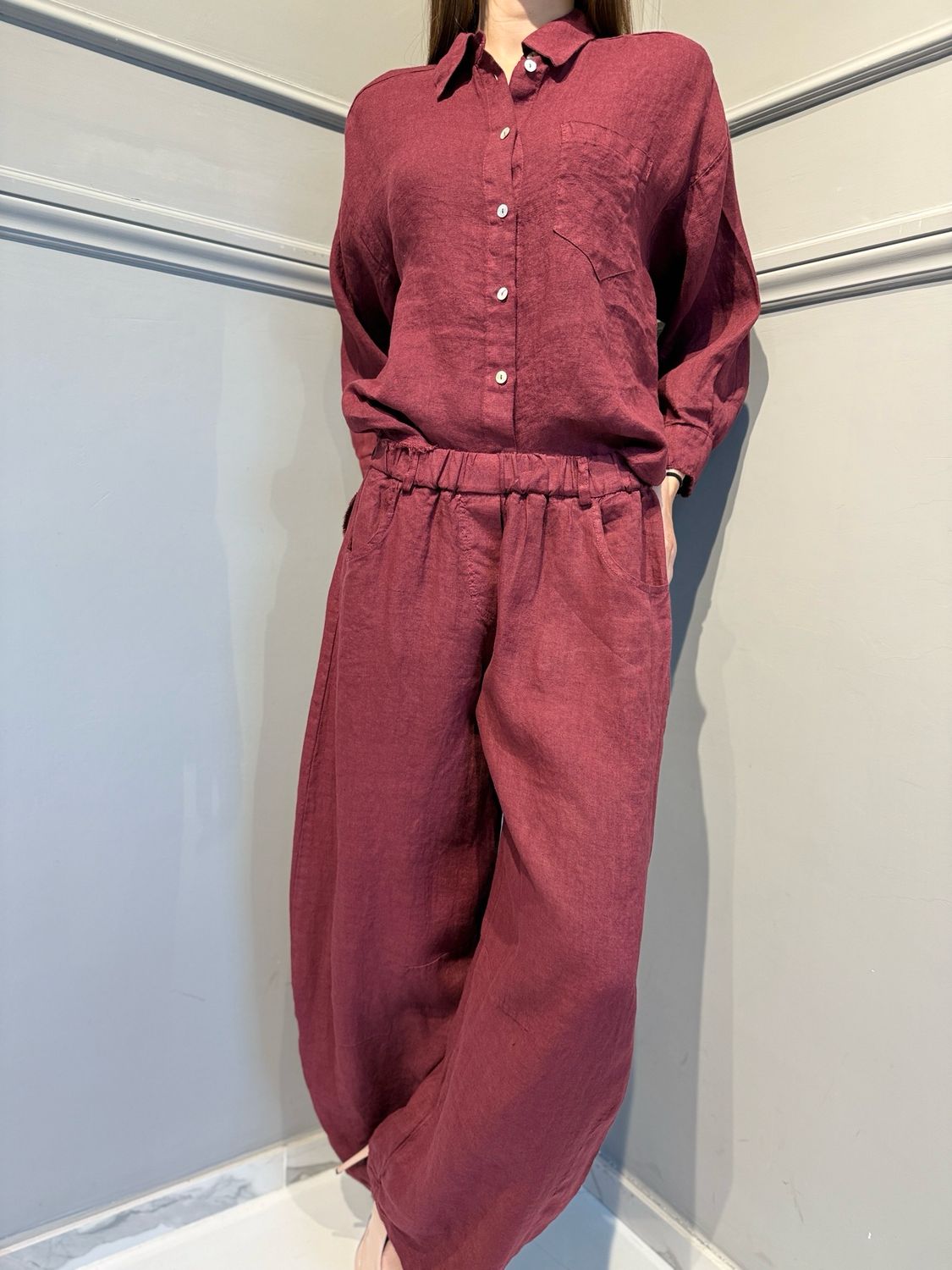 TENSIONE IN - camicia in puro lino S26CE38 India