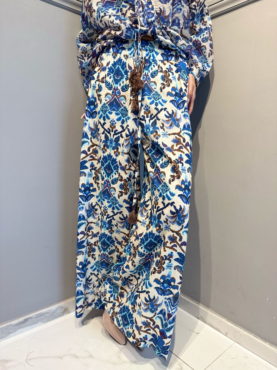 MOTEL - pantalone a palazzo a fantasiq S26PH79