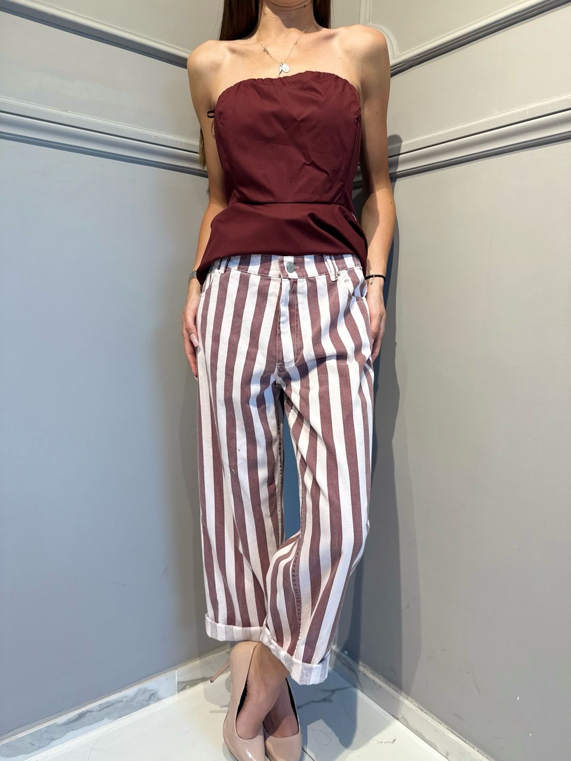 TENSIONE IN - pantalone YQ1718 burro/india