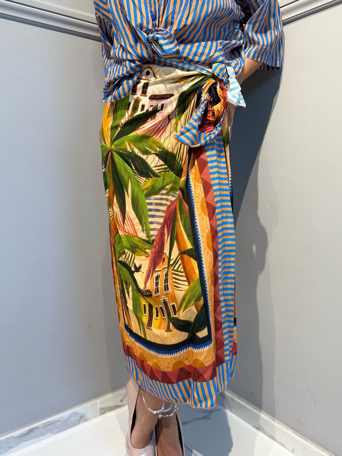 TENSIONE IN - gonna foulard lunga PE260429