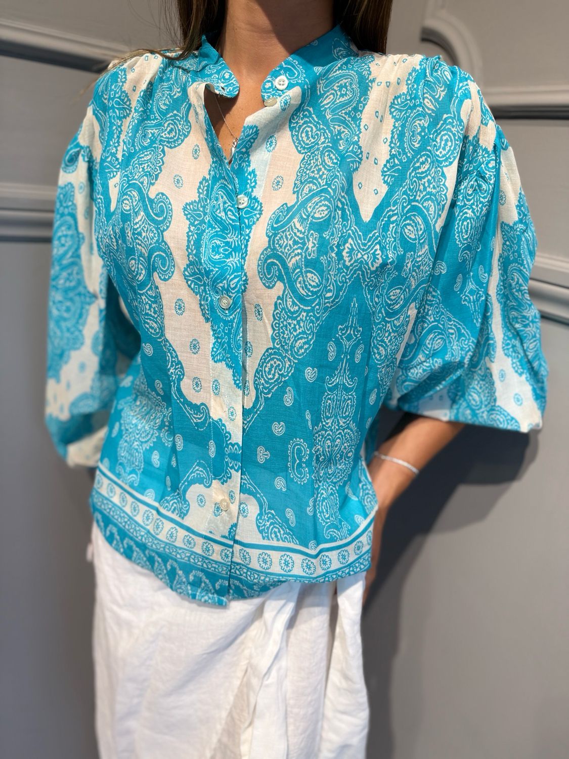 TENSIONE IN - camicia PE260384 turchese
