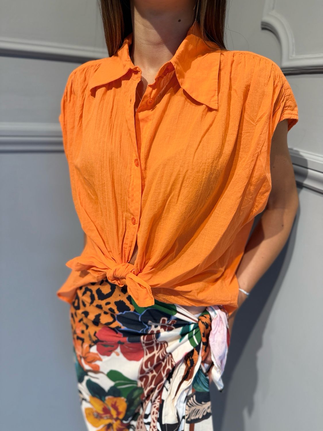 TENSIONE IN - camicia PE260337 arancio