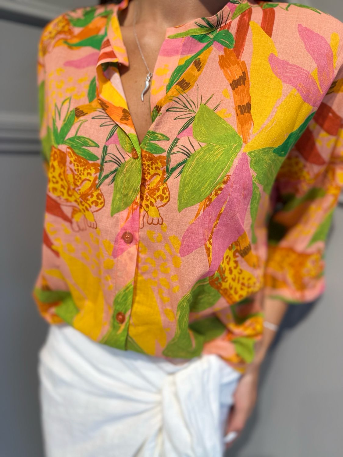 TENSIONE IN - camicia in mussola di cotone PE0435