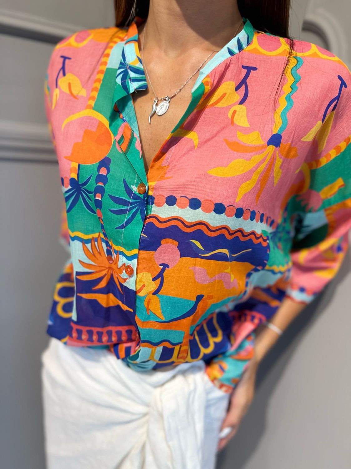 TENSIONE IN - camicia in mussola di cotone PE0422