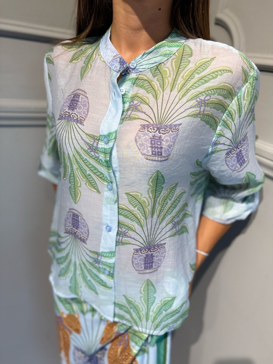 HAVE ONE - camicia CVS-Q488 turchese