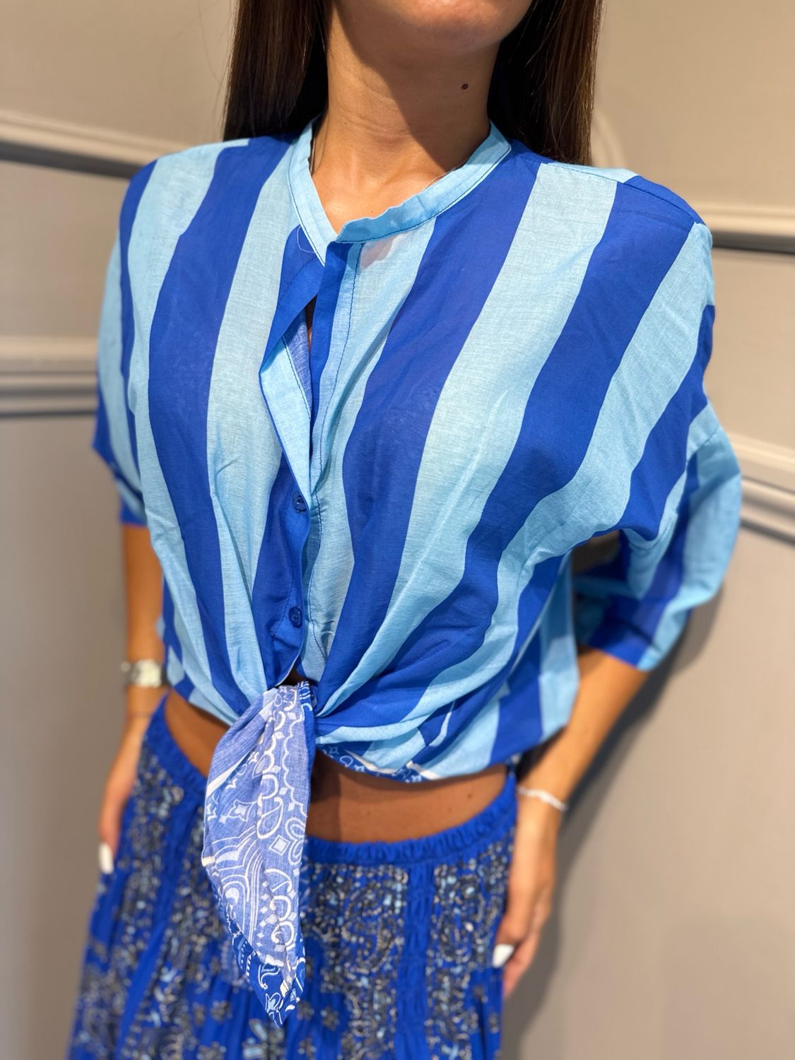 TENSIONE IN - camicia eco PE260509 blu