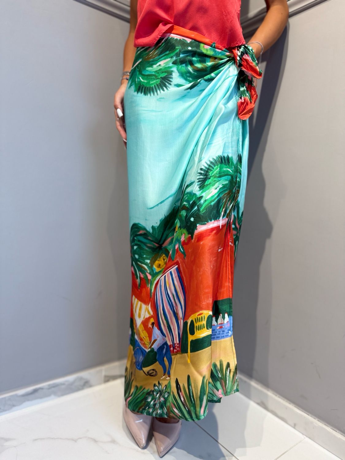 TENSIONE IN - gonna pareo foulard lunga PE260413
