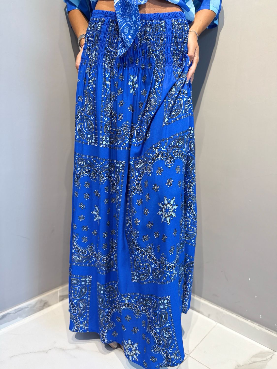 TENSIONE IN - gonna lunga PE260515 blu
