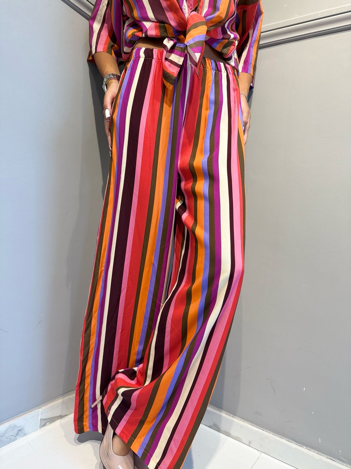 TENSIONE IN - pantalone in viscosa multicolore PE260459