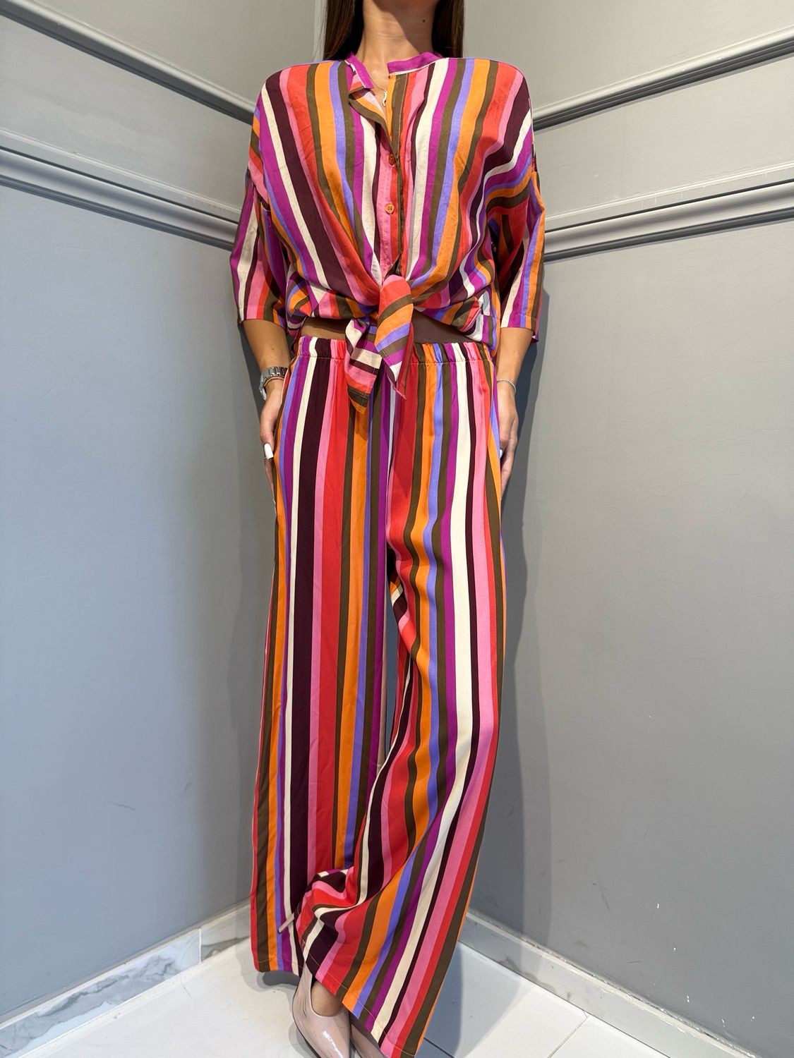 TENSIONE IN - pantalone in viscosa multicolore PE260459