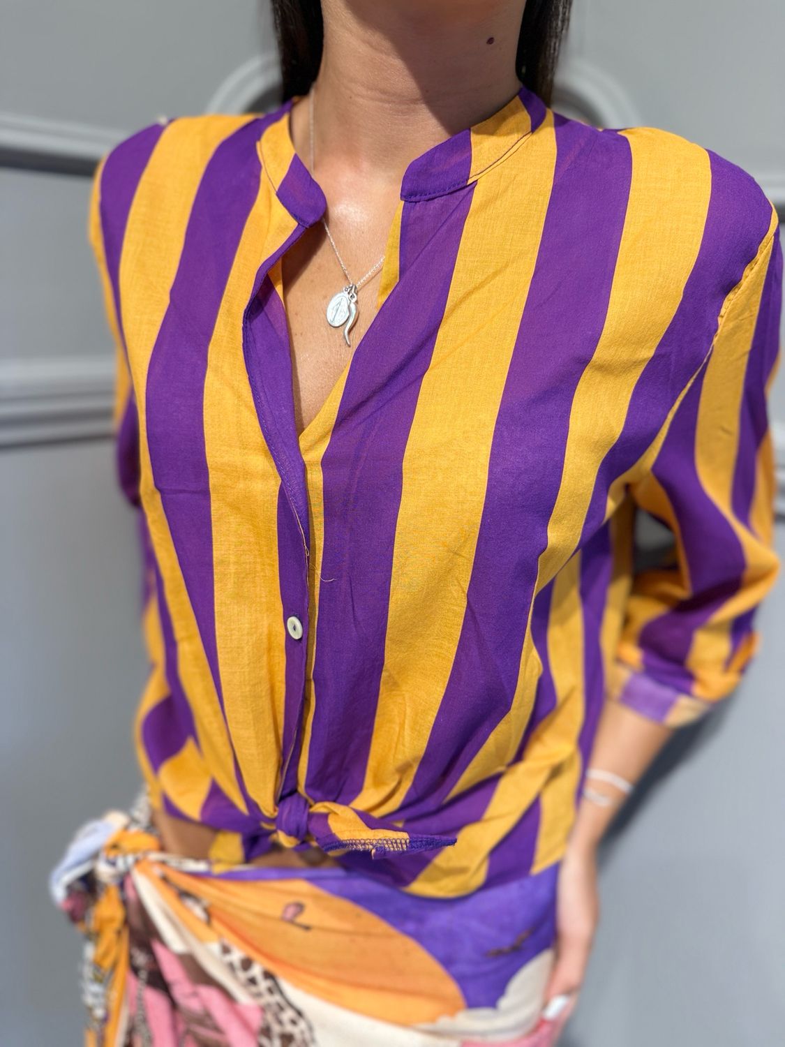 MOTEL - camicia 40081G viola
