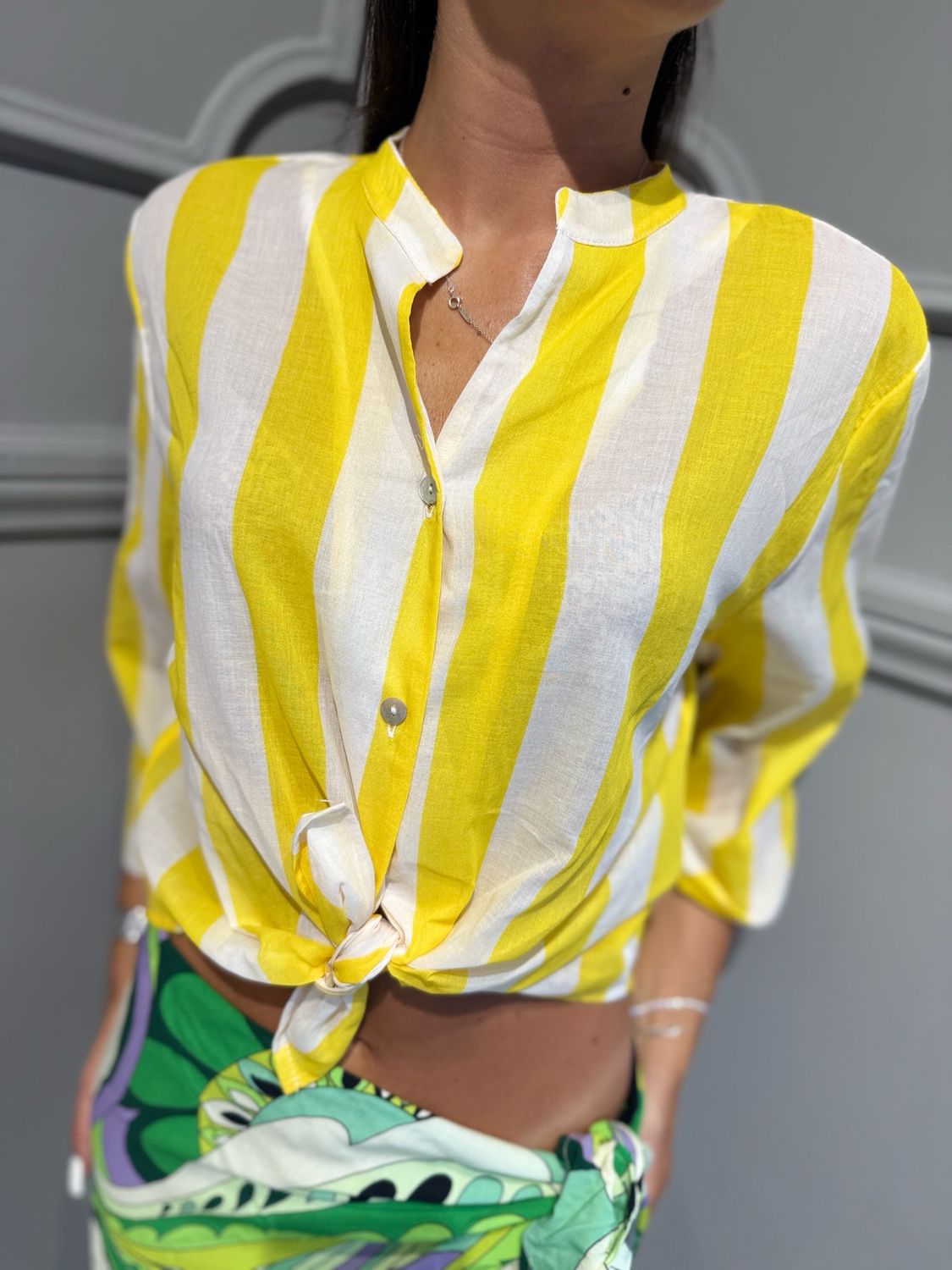 MOTEL - camicia 39914G giallo