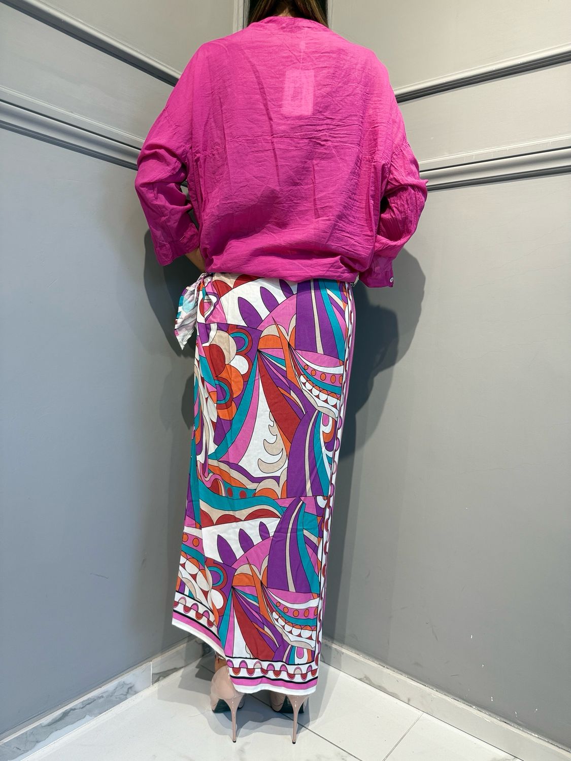 MOTEL - camicia in mussola di cotone S26CM00 Magenta